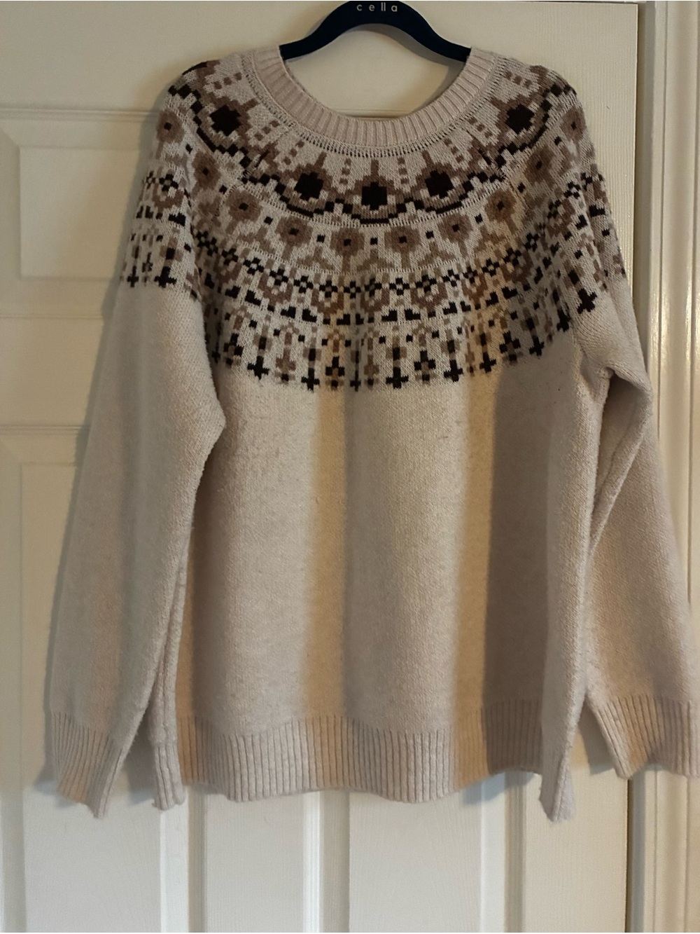 Denim & Co Heritage Fair Isle Sweater